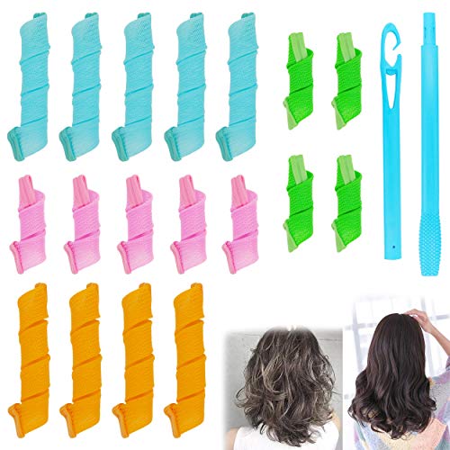 INHEMI Krulspelden krultang, 18 stuks, zonder warmte, met 2 stylinghaken