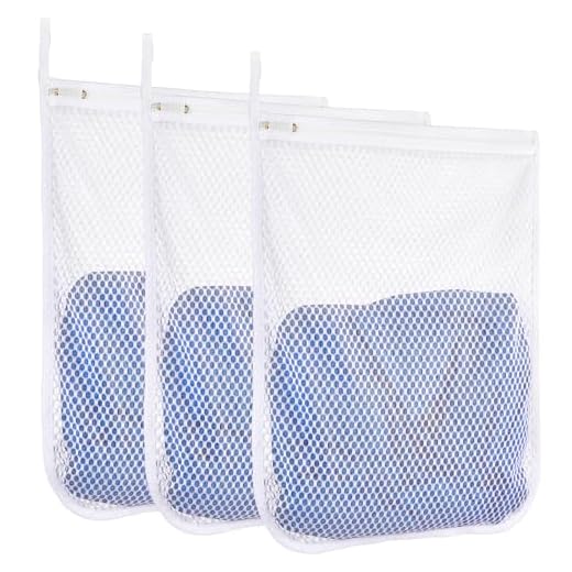 3 pcs Durable Honeycomb Mesh Laundry Bags for Delicates 12" x 15" (3 Medium)