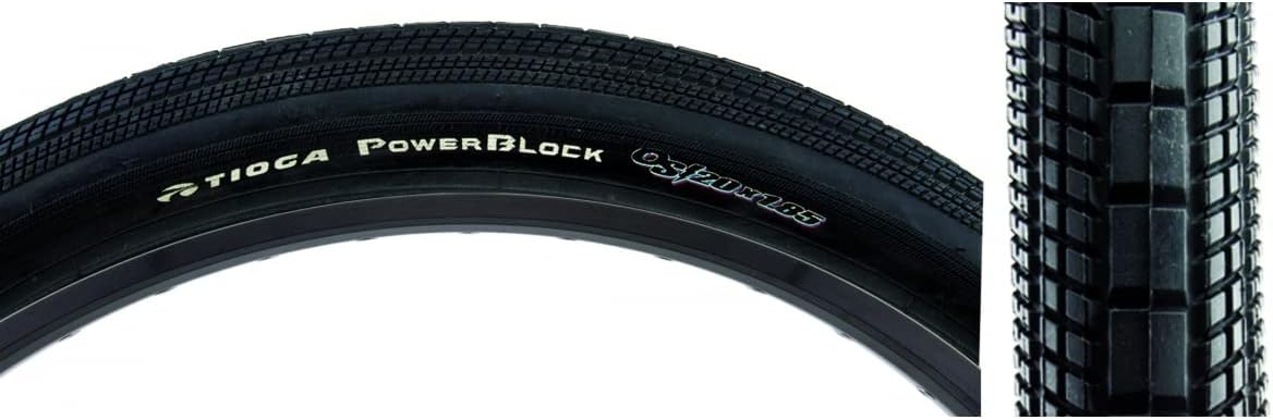 TIOGA BMX OS20 Power Block BMX Unisex Adult Tyre, Black