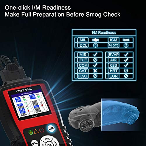 KZYEE KC301 Code Reader, Car OBD2 Scanner with Live Data Diagnostic Service Scan Tool for Check Engine Light Reset - Thumbnail 7