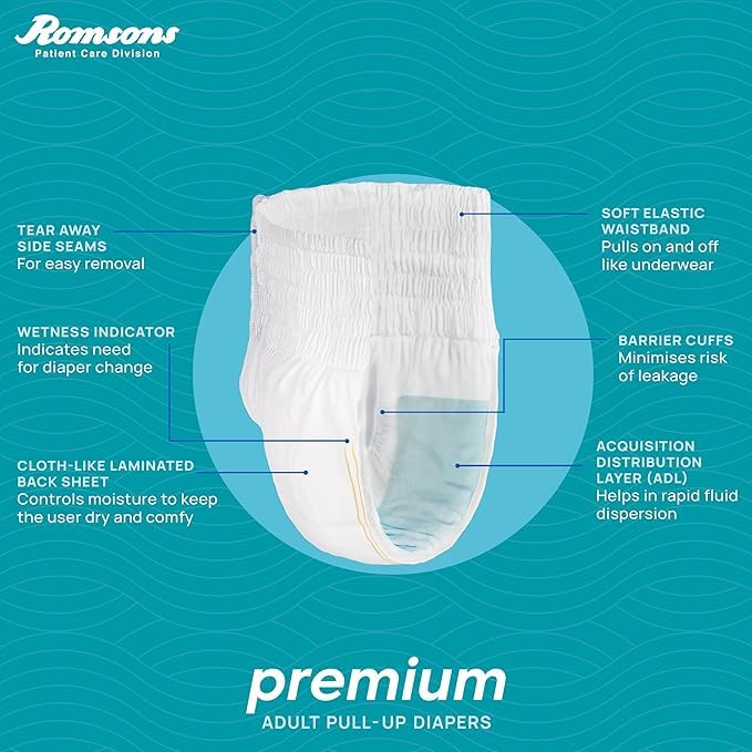DIGNITY Premium Pant Style Adult Diapers - M (30 Pieces) With Wetness Indicator and Leakage Protection Upto 10-12 Hrs. - Image 6 thumbnail