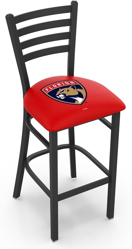 HBS L004 Florida Panthers 25" Stationary Counter Stool with Black Wrinkle Finish