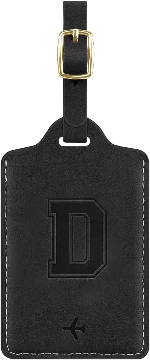 Luggage Tags for Suitcase Personalized Initial Leather Bag Tags