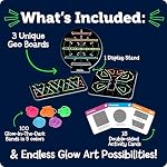 Learning Resources STEM Explorers Geo-Glow Art Kit - Glow in The Dark Toys, Kids Art Display, Homeschool, Fine Motor Skills, Critical Thinking for Kids