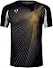 jeansian Hombre Sport Dry Fit Deportiva tee Shirt Tshirt T-Shirt Manga Corta Tenis Golf Bowling Camisetas LSL013 Black XL