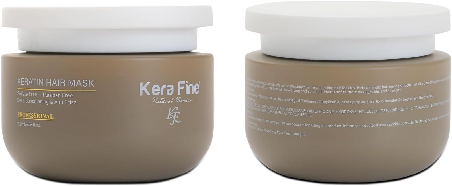 Keratin Hair Mask | 200ml | Sulfate Free, All Hair Types, Paraben Free | Deep Conditioning & Anti Frizz | Professional., 1 Count