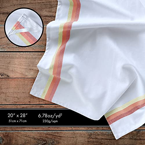 Harringdons Kitchen Dish Towels - Tea Towels 100% Natural Cotton - Large Dish Cloths - Lint Free Soft And Absorbent (Red, 6) #TOP3