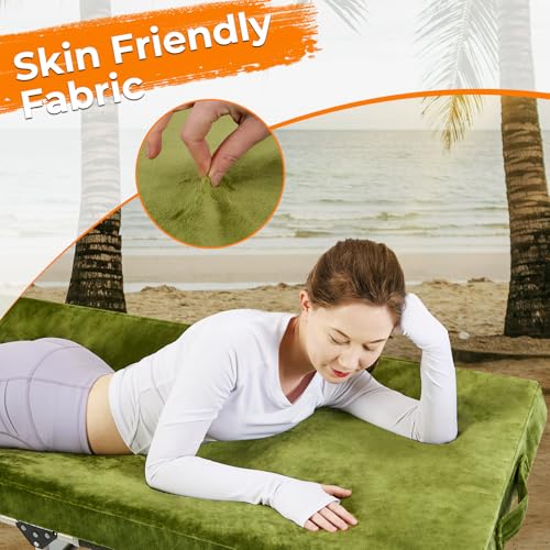 BDEUS Memory Foam Camping Mattress Pad 3inch Cot Size Waterproof Roll Up Bed Sleeping Mat for Adults Portable Roll Up Mattress for Travel Guest Floor Bed Cot Mattress Pad for Car, Tent (Green, Single) by BDEUS - Image 7