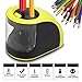 Electric Pencil Sharpener - Rechargeable Pencil Sharpener with USB or Battery Operated - 2 Holes(6-8mm & 9-12mm) - Perfect Gift for Kids, Artist, Student, Professionals (batteries not included) by Li