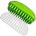 Tank and Sherman Dog Shampoo Rubber Brush - Easy to Clean Dog Bath Brush with Fur Catching Screen - Soft 4 Point Bristle Cat and Dog Brush - Enjoy Dog Bathing and Dog Grooming Once Again