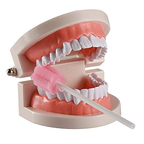 Miniatura 4 de Esponja desechable de 100 hisopos bucales, sin sabor y estériles, hisopos dentales para limpieza bucal