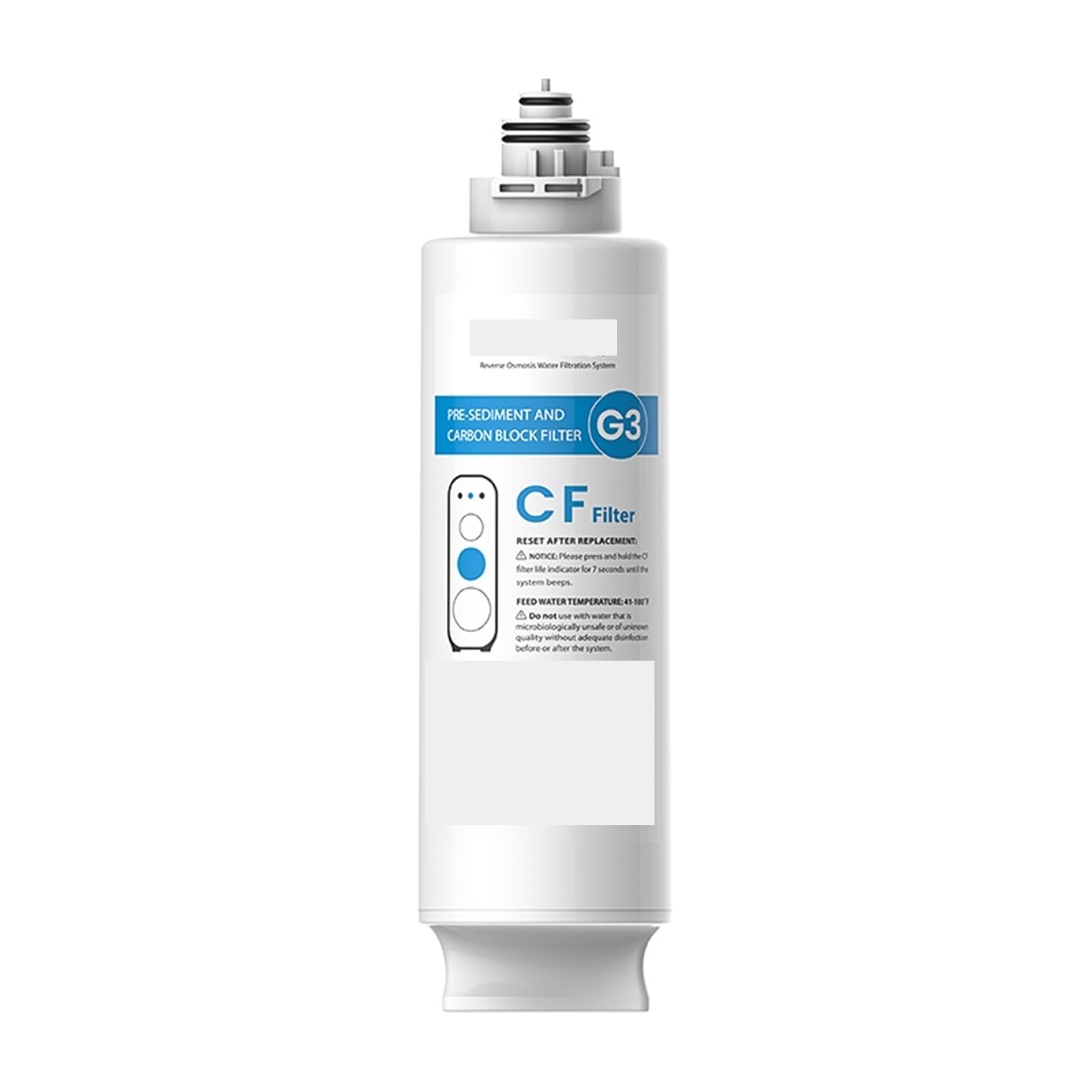 Compatible Con Waterdrop, Filtro WD-G3-CF. Cartucho De Repuesto For Purificador De Agua WD-G3-W, WD-G3P600 Y WD-G3P800. Elemento Filtrante CFCB For Filtración De Agua G3p800RO.(Cf)