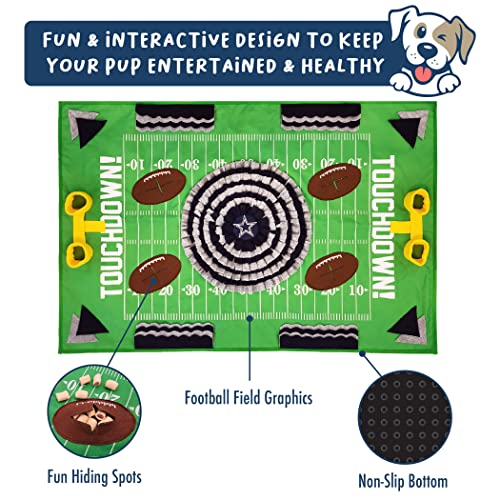 NFL Dallas Cowboys Pet Snuffle Mat, Football Field Feeding Game, Interactive Dog Sniffing Food Puzzle Mat Toy, Pet Foraging Mat, Slow Feeding Healthy Cat, Pet Treat Puzzle NFL Dallas Cowboys Pet Snuffle Mat, Football Field Feeding Game, Interactive Dog Sniffing Food Puzzle Mat Toy, Pet Foraging Mat, Slow Feeding Healthy Cat, Pet Treat Puzzle