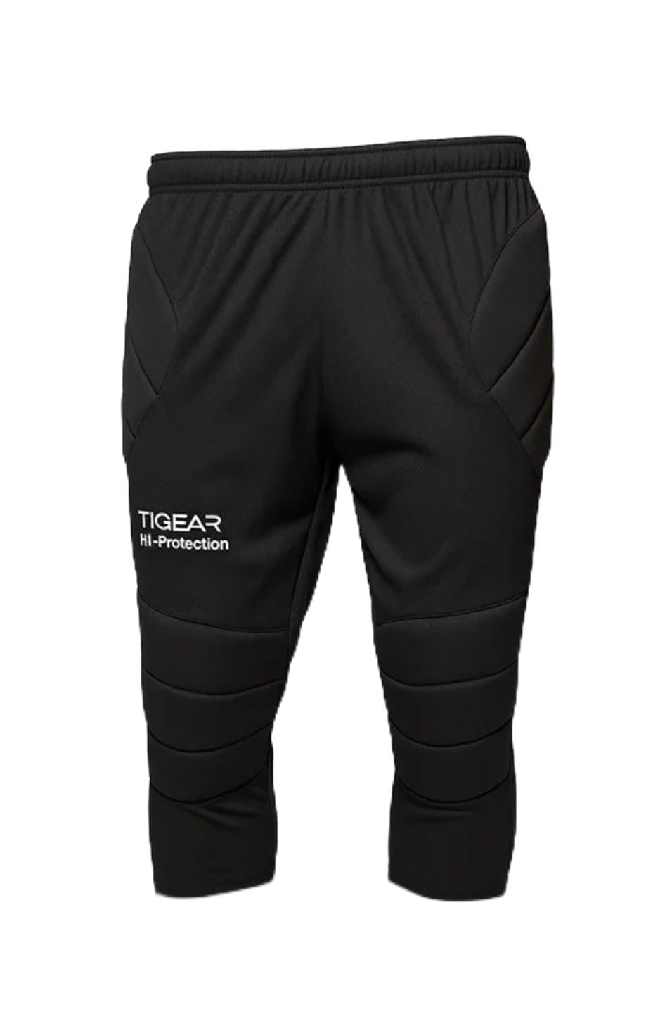 TIGEAR 3/4 Length Goalkeeper Training Trouser Pants (UK, Waist, XL, Regular, Regular, Black)