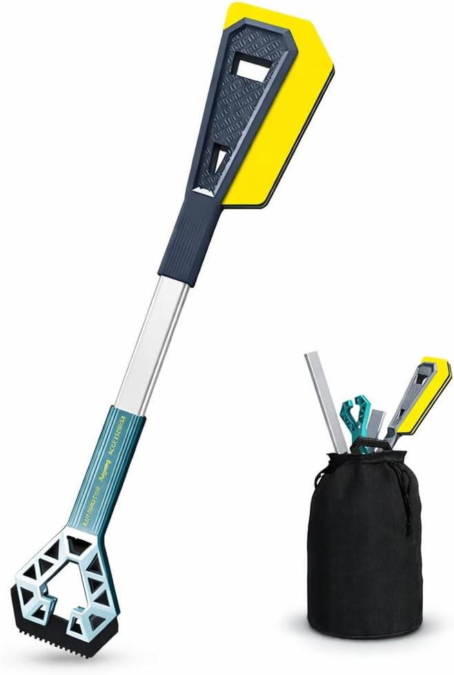 ICEGEAR PRO 4-in-1 Aluminum Snow Shovel & Ice Scraper – Heavy Duty Car Ice Remover Tool for Truck, SUV & Van – Windshield Ice Chopper, Snow Brush & Winter Survival Kit