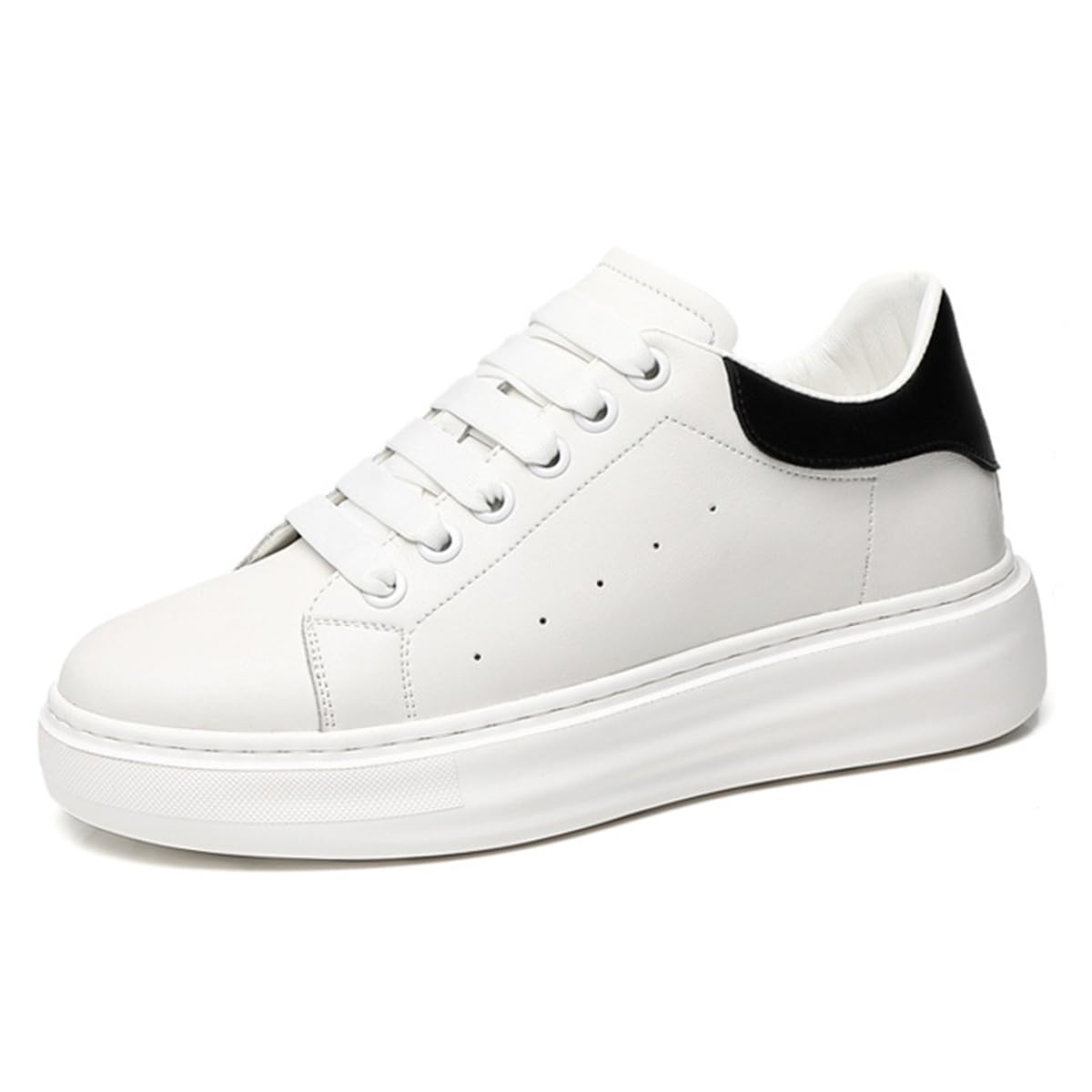 Sneakers Elevatore da Uomo, Scarpe di Aumento Dell'altezza Leggero Comodo Casual Hidden Heel Raise Leather Walking Footwear