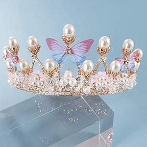 Buy BIYALI Crystal Tiara Crown for Girls, Women – Pearl Princess