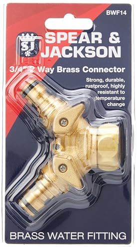 Spear & Jackson BWF14 3/4" 2 Way Brass Tap Connector
