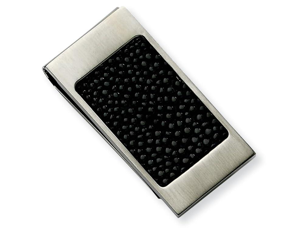 Stainless Steel Brushed Black IP-plated Money Clip 45"-image-22
