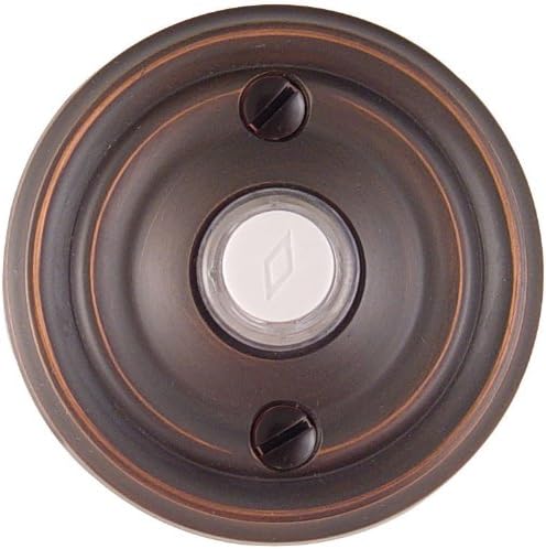 Emtek 2400 2-3/4" Diameter Regular Style Brass Lighted Doorbell Rosette, Oil Rubbed Bronze