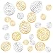 30pcs Spiral Bead Cages Pendants, UHOMENY 3 Sizes Gold Silver Plated Crystal Stone Holder Necklace Hollow Cage Pendants Charms Findings for Jewelry Making DIY Crafting ( 15mm,20mm,25mm) (Silver & Gold)