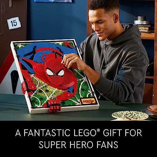 Image of LEGO Art The Amazing Spider-Man 31209 Build & Display Home Decor Wall Art Kit, Nostalgic Super Hero Gift for Adults or Back to School Gift for Teen Spider-Man Fans