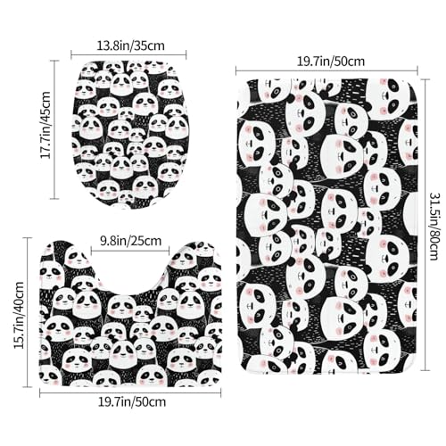 Tapis de bain en forme de U en textile doux haute densité