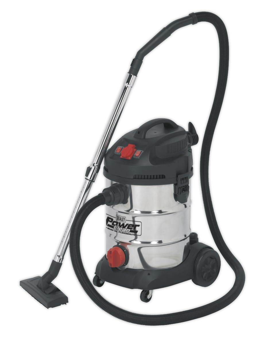 Aspirateur SEALEY nettoyant industriel 30ltr 1400w/230v inoxydable Bin Auto Start
