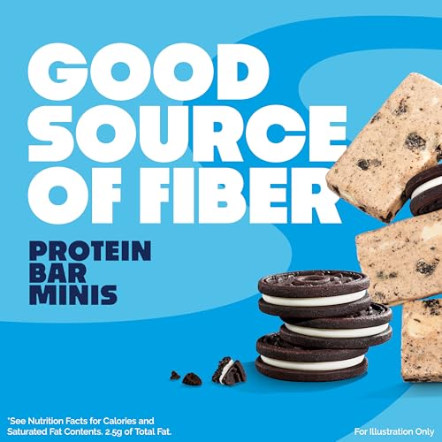 Image of Quest Nutrition Mini Cookies & Cream Protein Bars, 8g Protein, 1g Sugar, 2g Net Carbs, Gluten Free, 14 Count (Pack of 8)