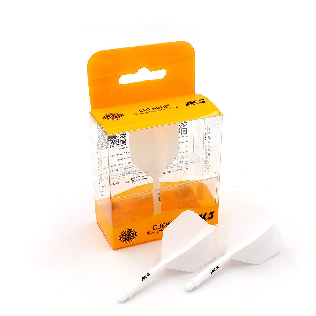 CUESOUL ROST Integrated Dart Shaft and Flights,big wing shape,Set of 3, All White-fcsak-58ys, 28mm-M - Image 7