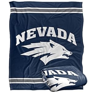University of Nevada Wolf Pack Blanket, 50″x60″, Primary Logo Stripes, Silky Touch Super Soft Throw