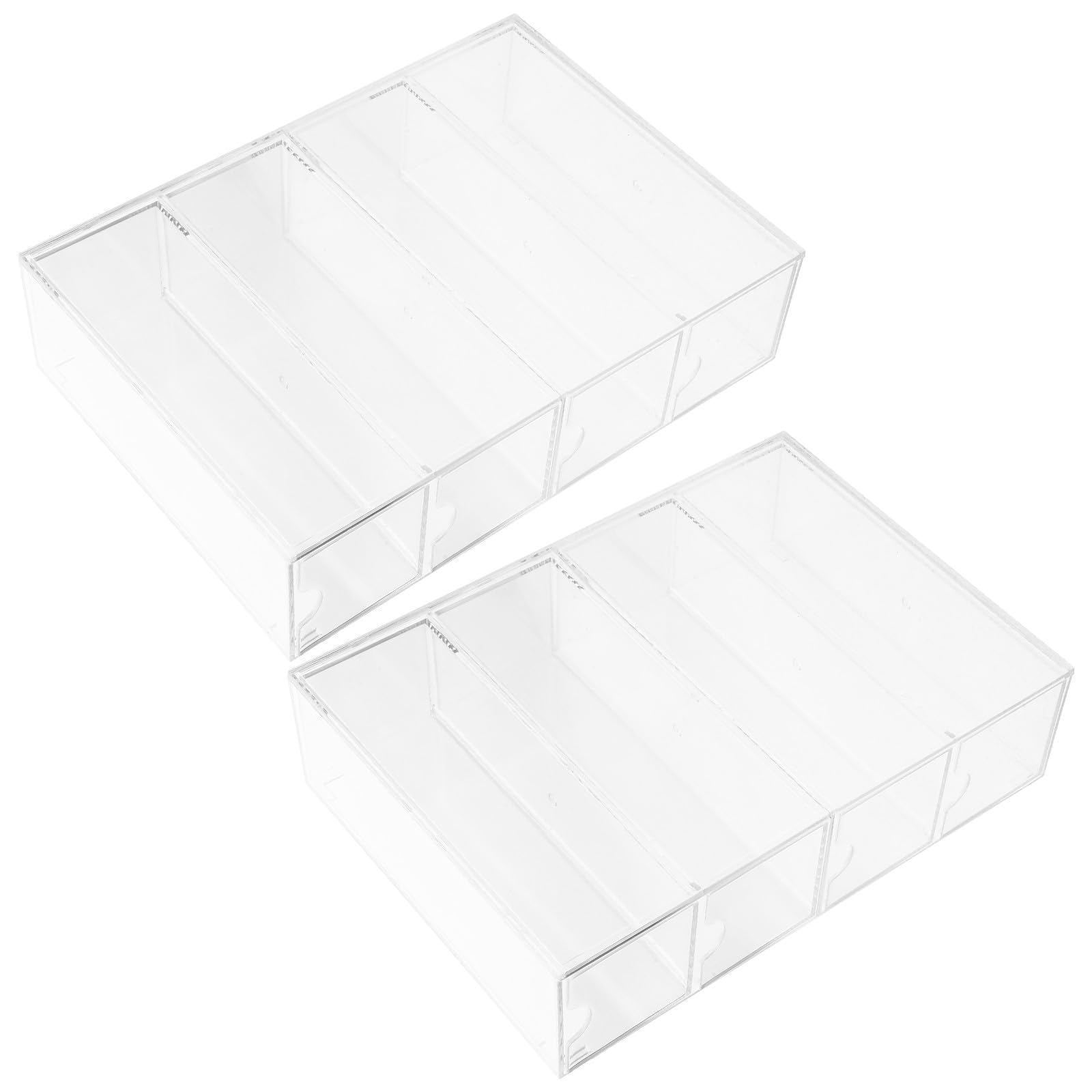 Toddmomy 2 Stück Acryl Brillenhalter Sonnenbrillenetui Organizer mit Schublade Wasserabweisend Pflegeleicht für Schreibtisch und Schminktisch für Kleine Büroartikel und Washi Tape