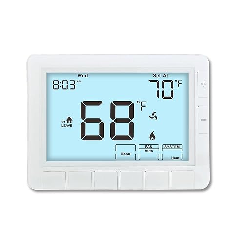 Programmable Thermostat for Home,Auto Changeover Heat Pump Thermostat for Multi-Stage,2