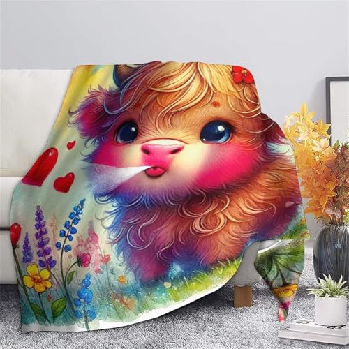 Couverture lit douce Highland Cattle pour soirées cocooning - 7