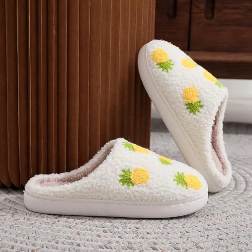 Image of Cherry Slippers for Women Men Fruit Shoes Cute Memory Foam Soft Winter Warm Indoor Outdoor Slippers