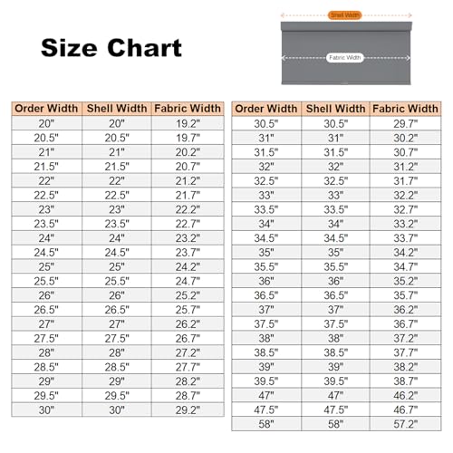 Image of Persilux No Drill No Tools 100% Blackout Shades for Window Roller Shades Cordless Windows Blinds (Grey, 28.5 inch W x 72 inch H) UV Protection Thermal Insulated Roller Blinds for Door Bedroom