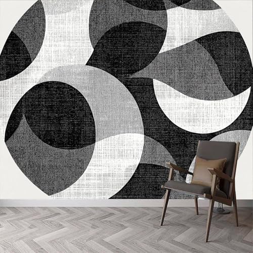 Poster trompe l'oeil mural 3D au design géométrique luxe