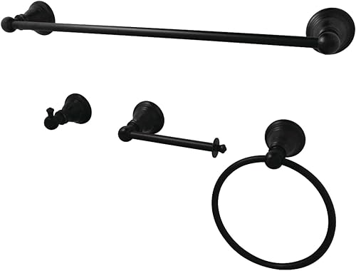 Kingston Brass BAHK192478MB American Classic - Juego de accesorios de baño, negro mate, 18 x 7 x 3.25