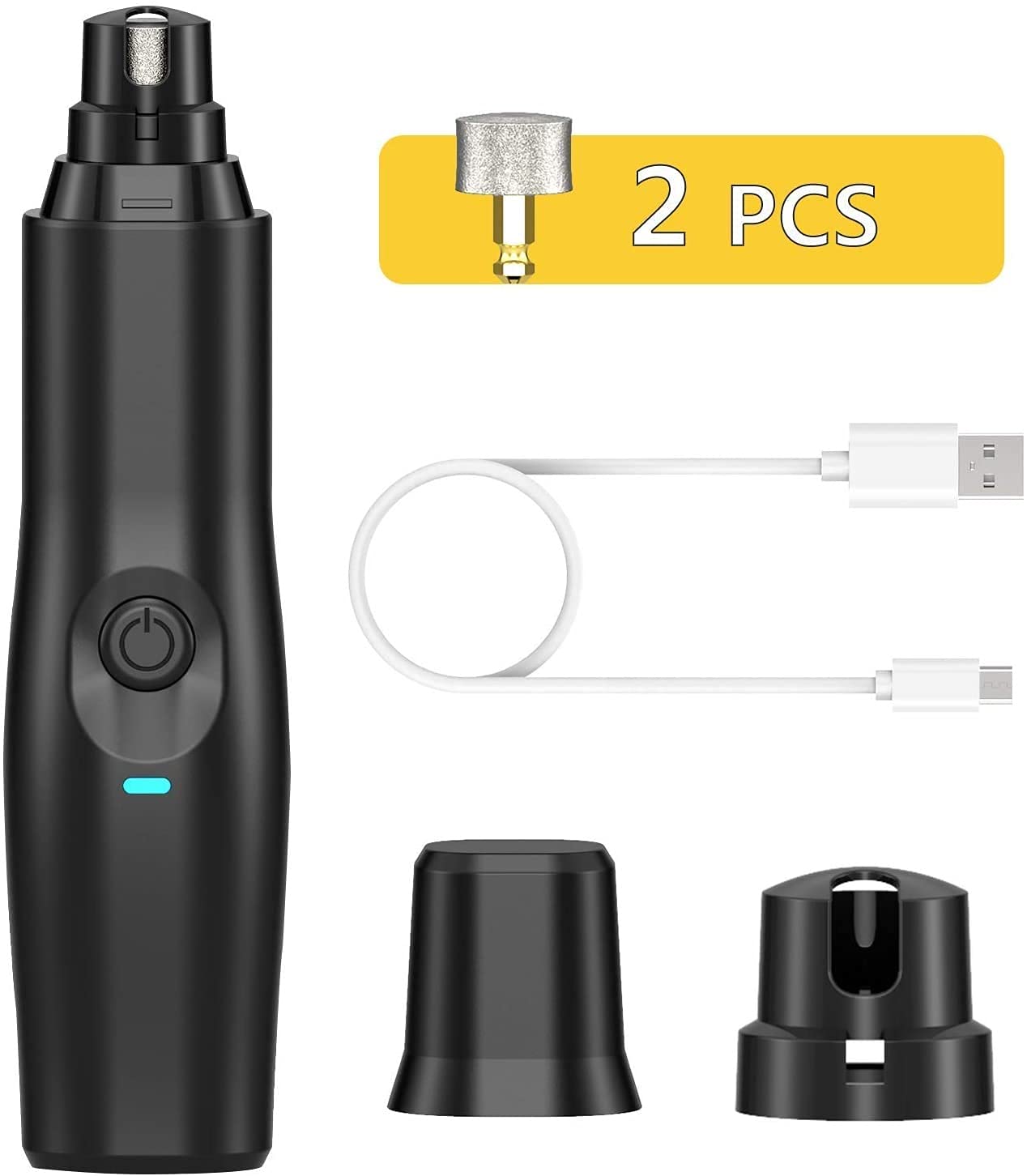 Tongeurs à Ongles pour Animaux de Compagnie, Chargement USB, Polissage Facile, Super Silencieux 3 Modes pour Grand Milieu Petits Chiens et Chats