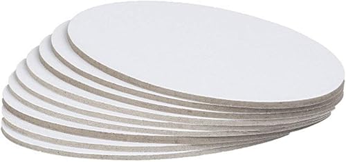 Miniatura 8 de 5 Uds. Tableros de lienzo ovalados estirados para pintura acrílica, vertido al óleo, dibujo, decoración del hogar, 9.4 x 11.8 in