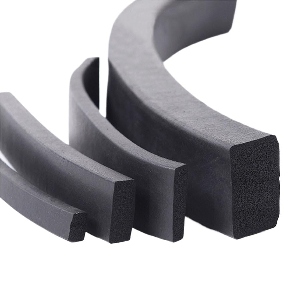 Burlete cuadrado for puerta de gabinete, EPDM negro, longitud 5 m, burlete de espuma de goma, 1 pieza(20x25mm)