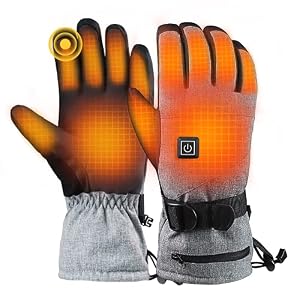 Heated Gloves for Men Women,Rechargeable 4100mAh Battery Electric Heating Gloves,3 Temperature Setting Levels…