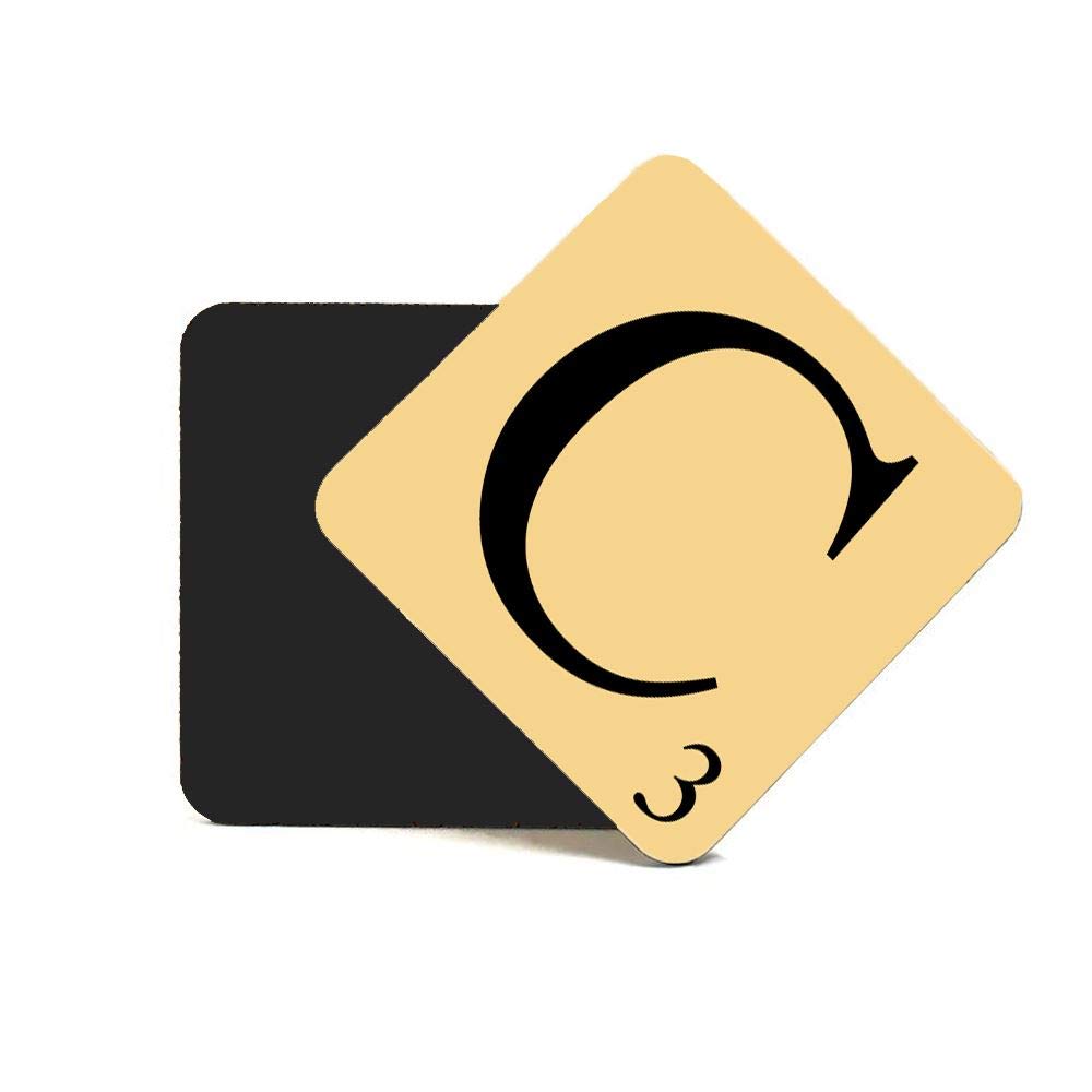 Alphabet MDF Coaster Letter "C" Personalise Your Coffee Table, Word Name Maker