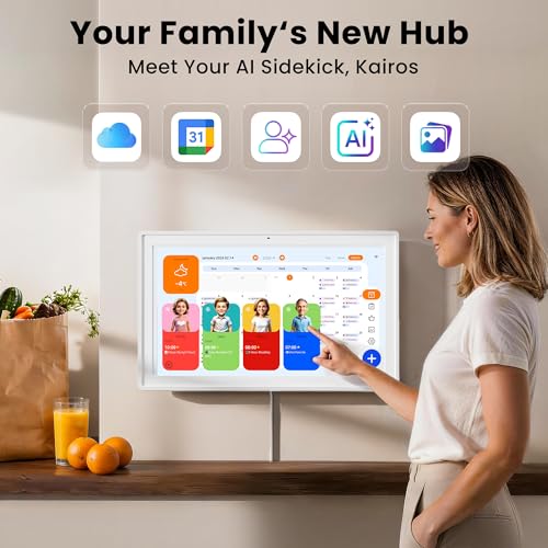 Image of Pastigio Digital Calendar, 15.6'' Wall Touch Screen Planner, No Subscription, Smart AI Family Electronic Calendar, Chore Chart with Tasks Rewards for Kids, Digital Photo Frame, Wall & Desk Mountable
