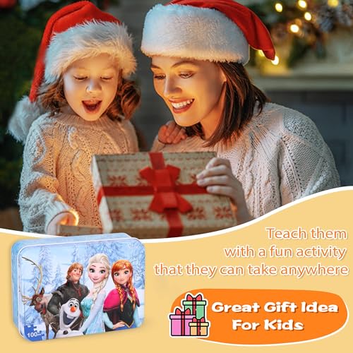 Lelemon Puzzles For Kids Ages 4-8,Snowmen 100 Piece Puzzles For Kids,Educational Kids Puzzles Jigsaw Puzzles In A Metal Box,Children 100 Piece Puzzle Games Puzzle Toys For Girls And Boys thumb #6