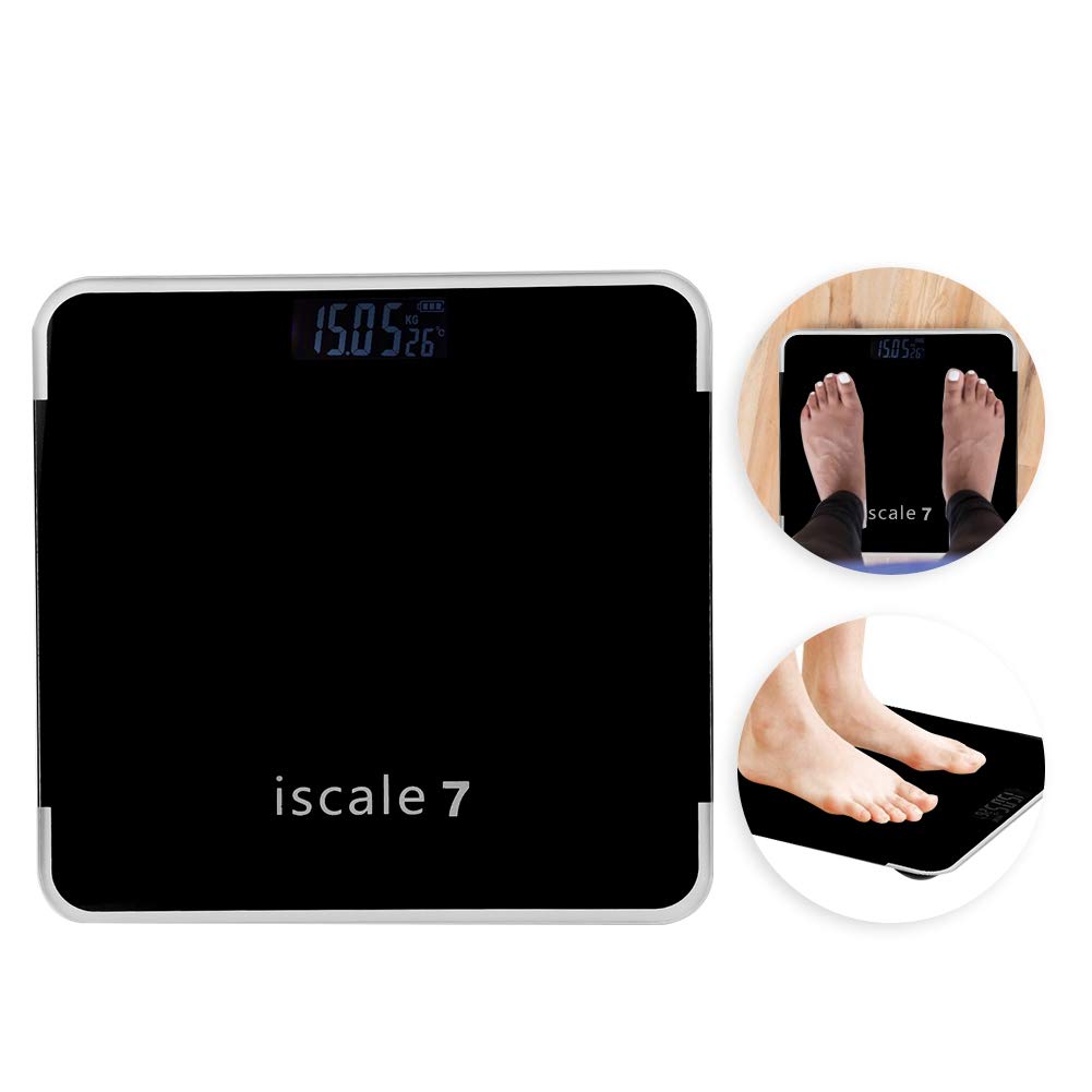 Generic Digital Body Weight Scale, Household Smart Electronic LED Digital Body Fat Scale Accurate Measure Weight Health Monitor Bathroom Scale for Home Gym(#2-Black)-image-25