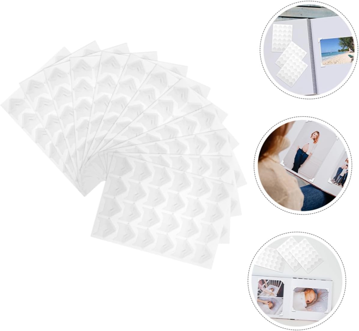 PHENOFICE Self Adhesive Photo Corners 12 Sheets Scrapbook Photo Mounting Corners for Memory Preservati