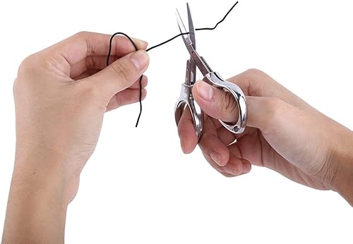 Miniatura 3 de 6 tijeras plegables de acero inoxidable antioxidantes, tijeras de seguridad con forma de mini tijeras para uso doméstico y de viaje