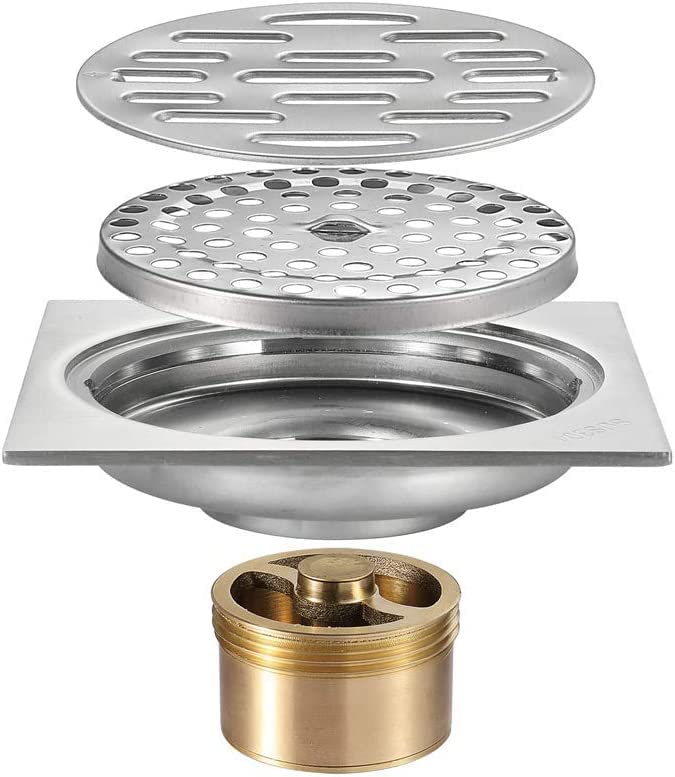 Drain de douche carré pour salle de bain moderne évacuation fluide pour douche à l'italienne