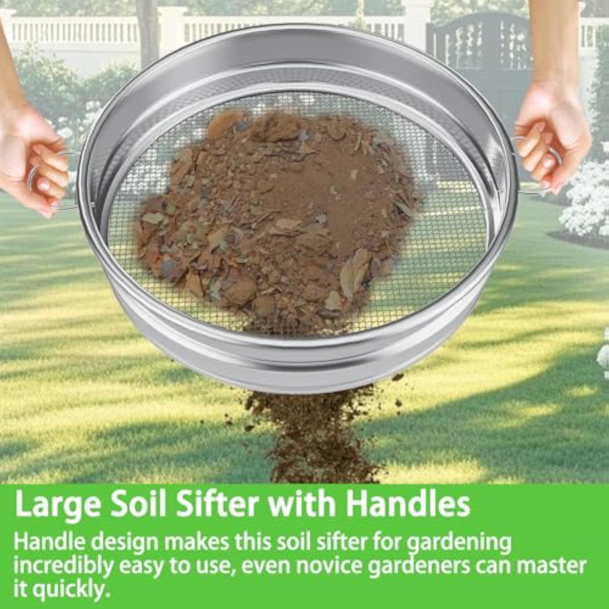 Large Soil Sifter for Gardening